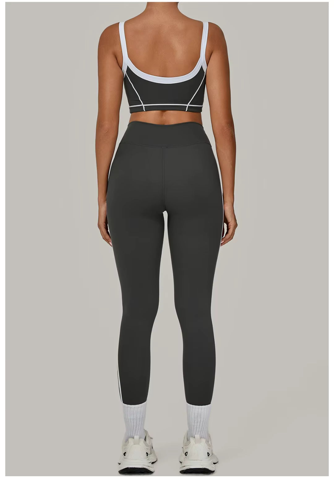 Women’s 2-Piece Yoga Set: Sports Bra with Removable Padding and High-Waisted Leggings for Fitness, Running, and Training