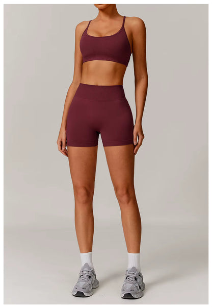 Seamless 2/3 Piece Yoga Set Women’s Gym Wear Fitness Training Outfit Sports Bra High-Waisted Leggings