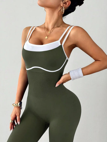 Women’s Gym Jumpsuits, Butt-Lifting Effect Leggings, Yoga and Fitness Pants, Stretchy Workout Jumpsuits, Tight Sports Leggings
