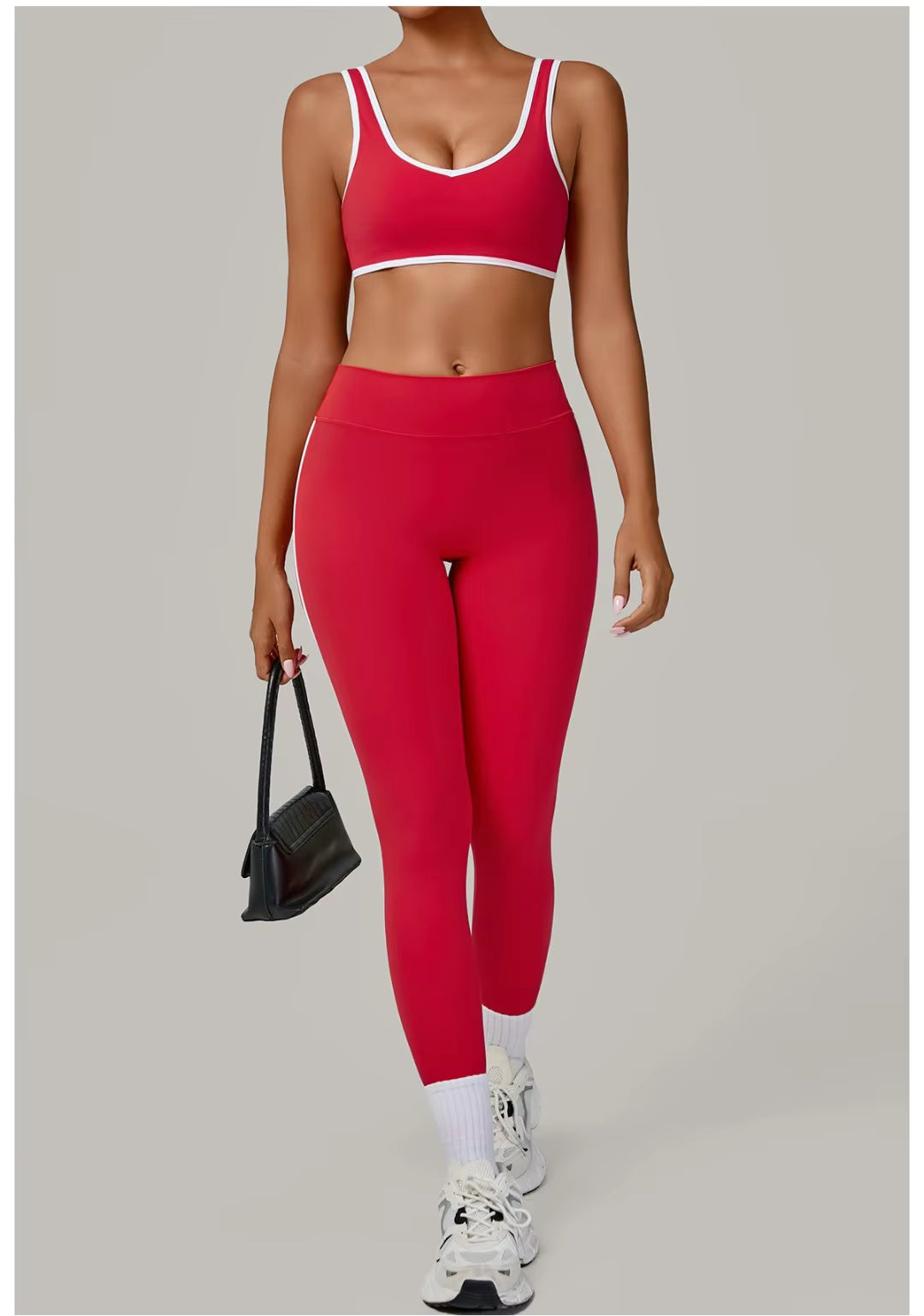 Women’s 2-Piece Yoga Set: Sports Bra with Removable Padding and High-Waisted Leggings for Fitness, Running, and Training