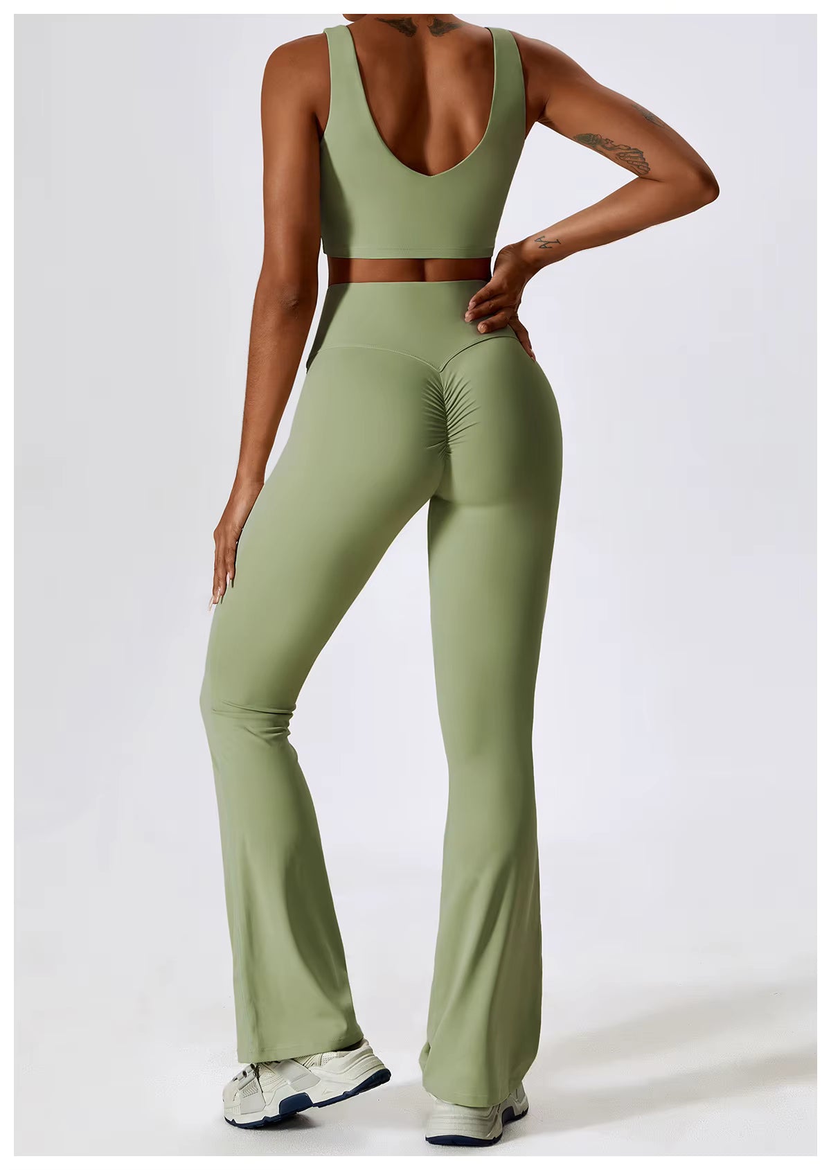 2-Piece Seamless Yoga Set: Women's Sportswear, Athletic Training Clothes, Gym Leggings & Fitness Sports Bra / Long Sleeve Crop Top