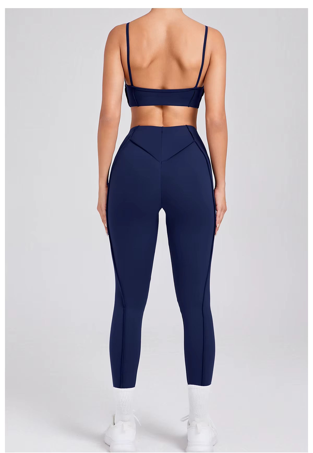 Yoga Sports Fitness Set, High-Waisted Hip-Lifting Leggings, Open-Back Sports Bra, Casual Running Workout Gym Outfit, Sexy Women’s Activewear Set