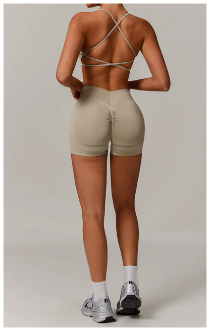 Seamless 2/3 Piece Yoga Set Women’s Gym Wear Fitness Training Outfit Sports Bra High-Waisted Leggings