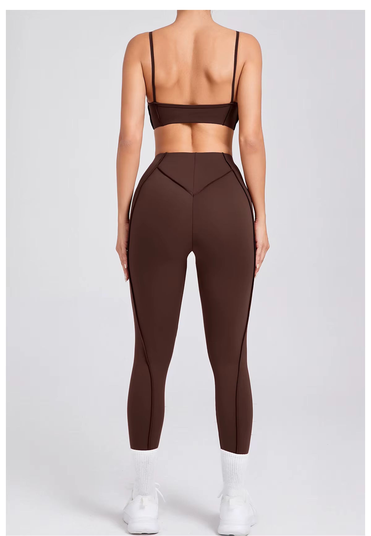 Yoga Sports Fitness Set, High-Waisted Hip-Lifting Leggings, Open-Back Sports Bra, Casual Running Workout Gym Outfit, Sexy Women’s Activewear Set