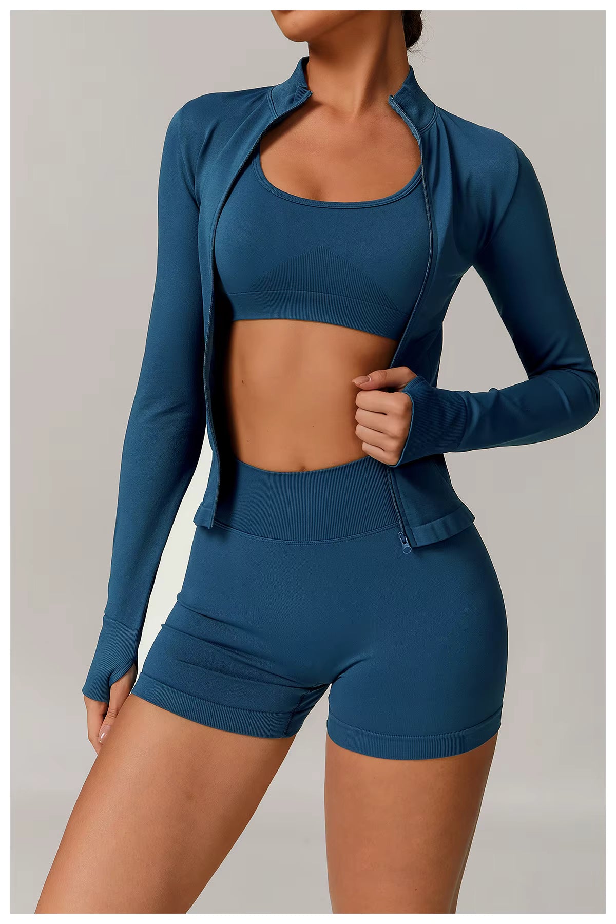 Seamless 2/3 Piece Yoga Set Women’s Gym Wear Fitness Training Outfit Sports Bra High-Waisted Leggings