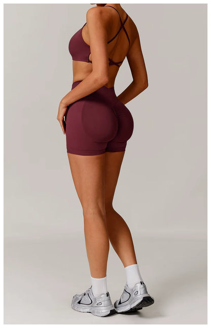 Seamless 2/3 Piece Yoga Set Women’s Gym Wear Fitness Training Outfit Sports Bra High-Waisted Leggings