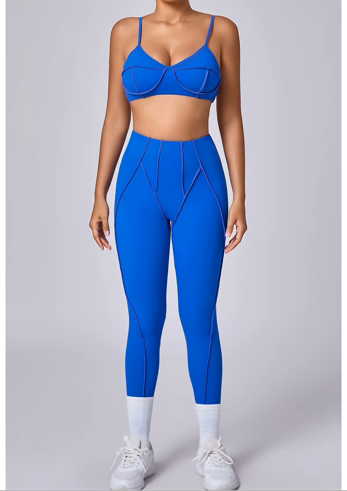 Yoga Sports Fitness Set, High-Waisted Hip-Lifting Leggings, Open-Back Sports Bra, Casual Running Workout Gym Outfit, Sexy Women’s Activewear Set