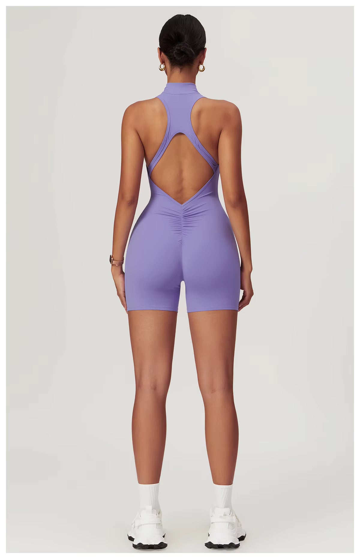 Women’s Sleeveless Jumpsuit, Tight-Fit Sportswear, Naked-Feel Bodysuit, All-in-One Casual Fitness Outfit, Athletic Wear