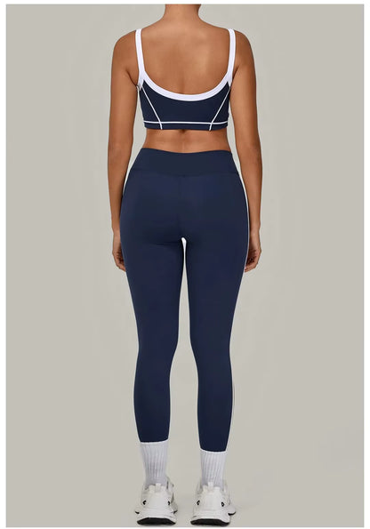 Women’s 2-Piece Yoga Set: Sports Bra with Removable Padding and High-Waisted Leggings for Fitness, Running, and Training