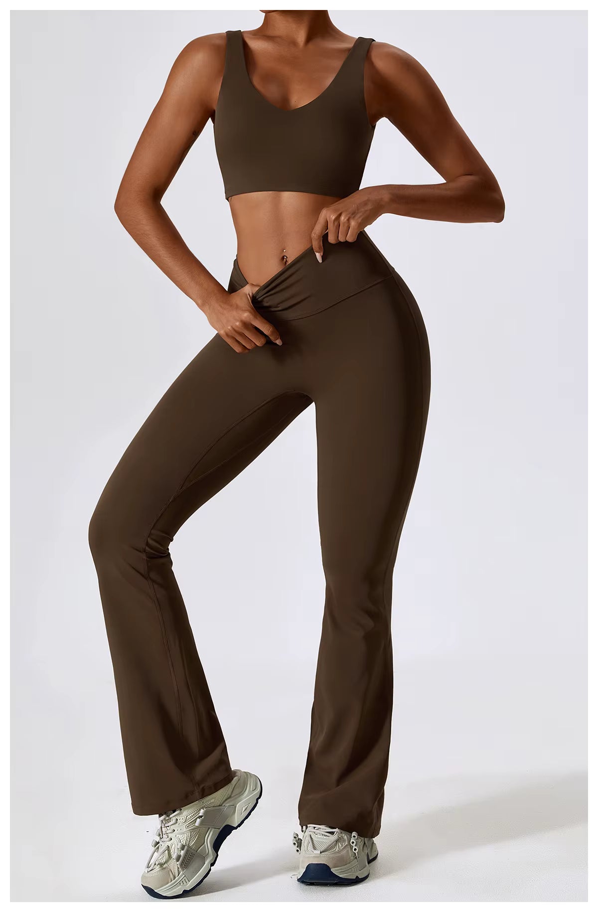 2-Piece Seamless Yoga Set: Women's Sportswear, Athletic Training Clothes, Gym Leggings & Fitness Sports Bra / Long Sleeve Crop Top