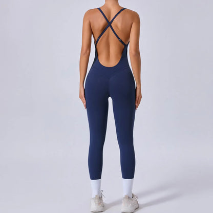 Padded Sports Jumpsuit, Women’s Fitness Gym Bodysuit, Women’s Sports Tracksuit, Athletic Activewear in Grey, Navy Blue, Beige, Coffee and Black