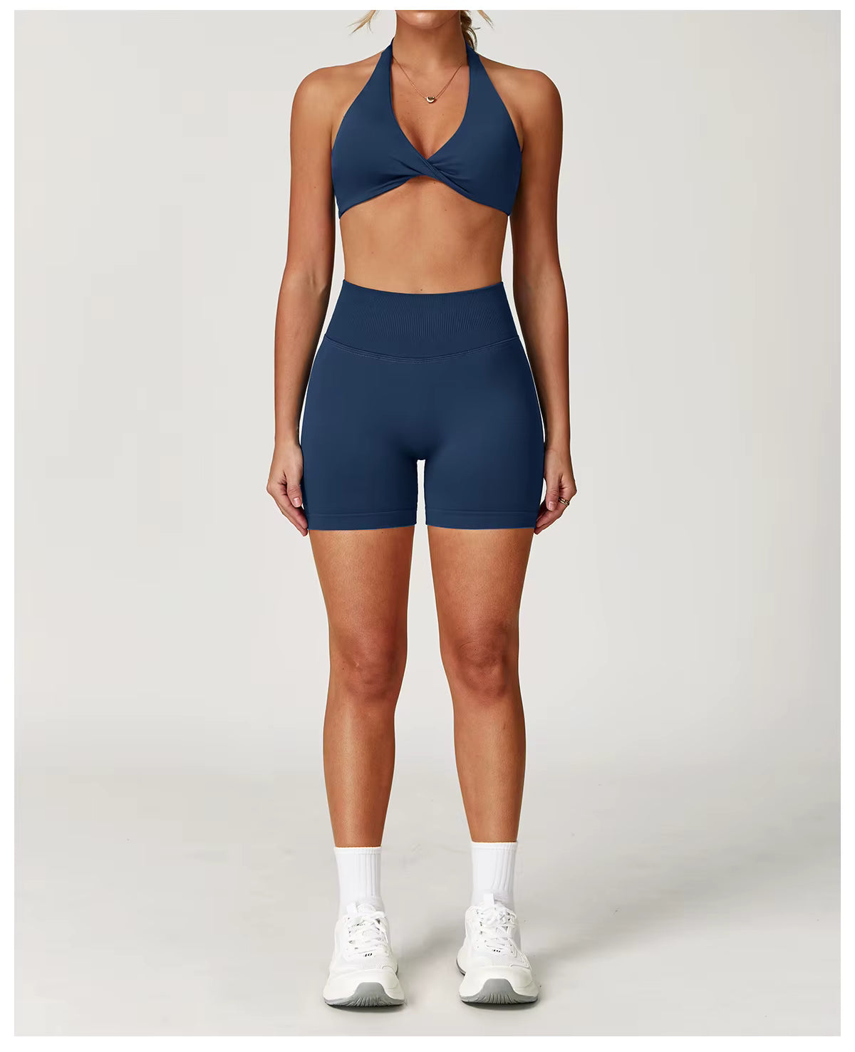 Seamless 2-piece yoga set women’s gym wear fitness tracksuit long sleeve jacket sports bra gym leggings