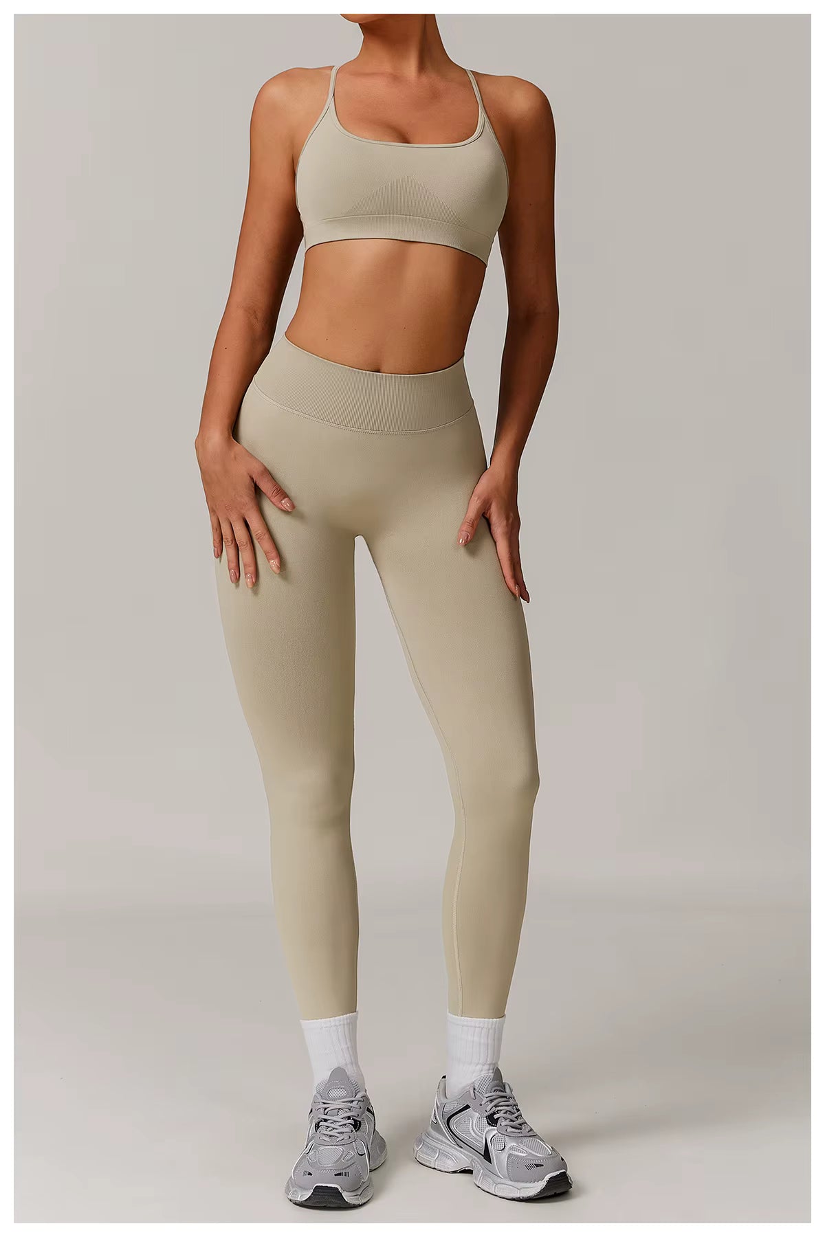 Seamless 2/3 Piece Yoga Set Women’s Gym Wear Fitness Training Outfit Sports Bra High-Waisted Leggings