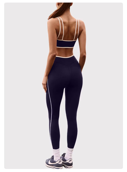 Women’s Yoga Set: Comfortable Top and Tummy-Control Compression Shorts for Gym and Fitness