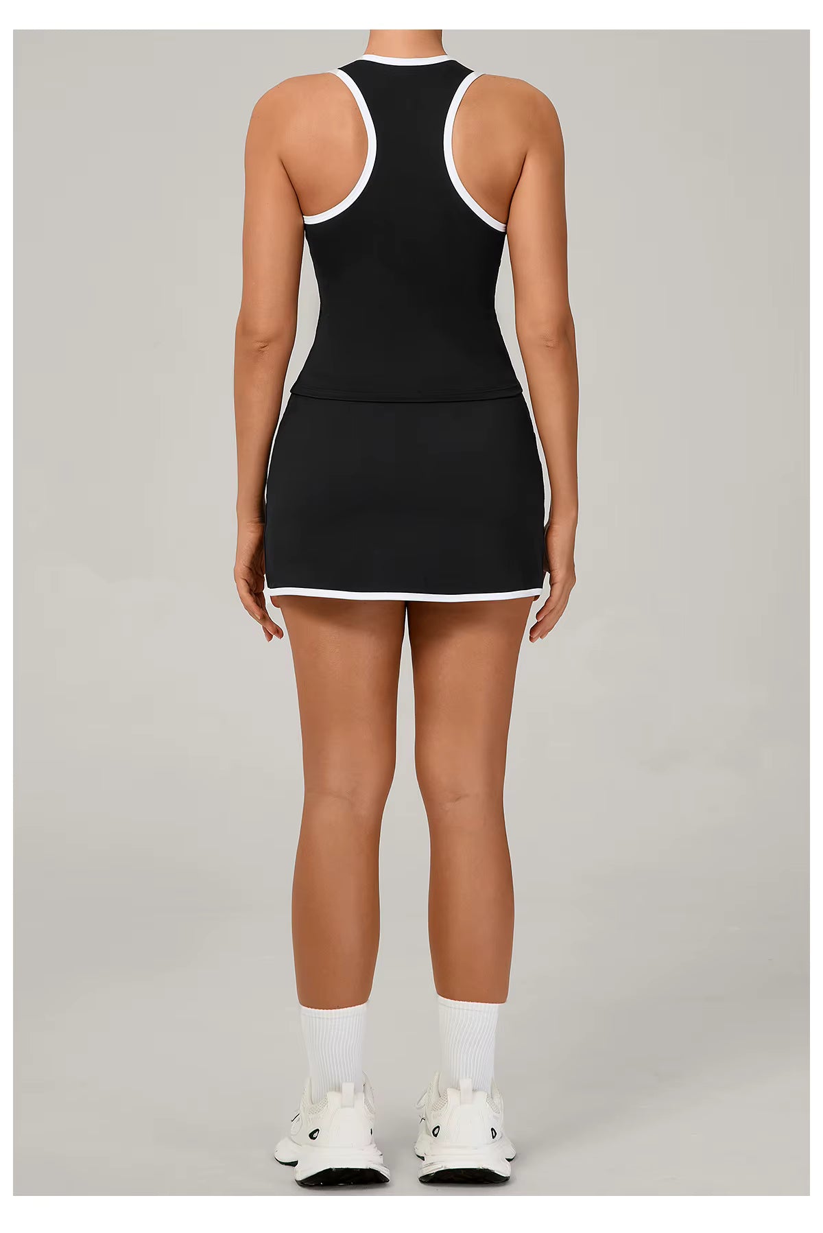 2-Piece Women’s Yoga Gym Set – Sports Vest and Short Skirt Tracksuit, Workout Training Outfit, Running and Gym Sportswear