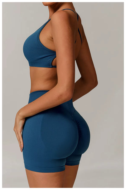 Seamless 2/3 Piece Yoga Set Women’s Gym Wear Fitness Training Outfit Sports Bra High-Waisted Leggings