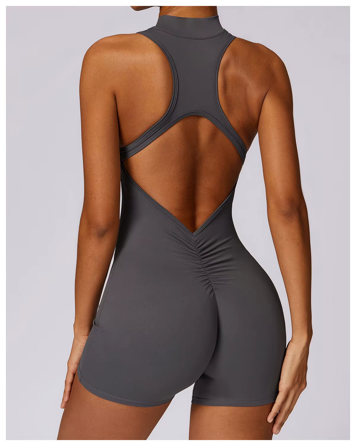 Women’s Sleeveless Jumpsuit, Tight-Fit Sportswear, Naked-Feel Bodysuit, All-in-One Casual Fitness Outfit, Athletic Wear