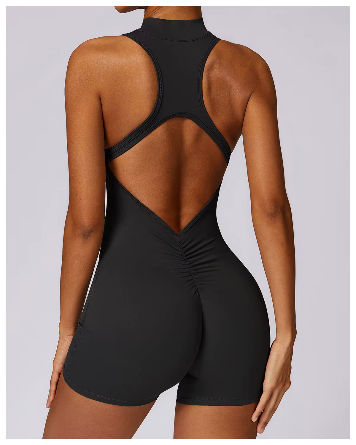Women’s Sleeveless Jumpsuit, Tight-Fit Sportswear, Naked-Feel Bodysuit, All-in-One Casual Fitness Outfit, Athletic Wear