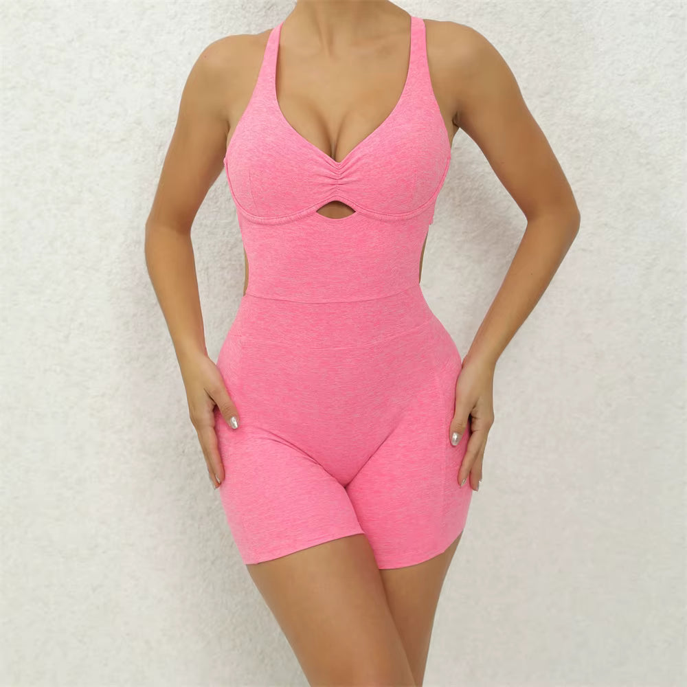 2026 Adjustable Women’s Yoga Set: One-Piece Fitness Jumpsuit for Exercise and Training – XP300