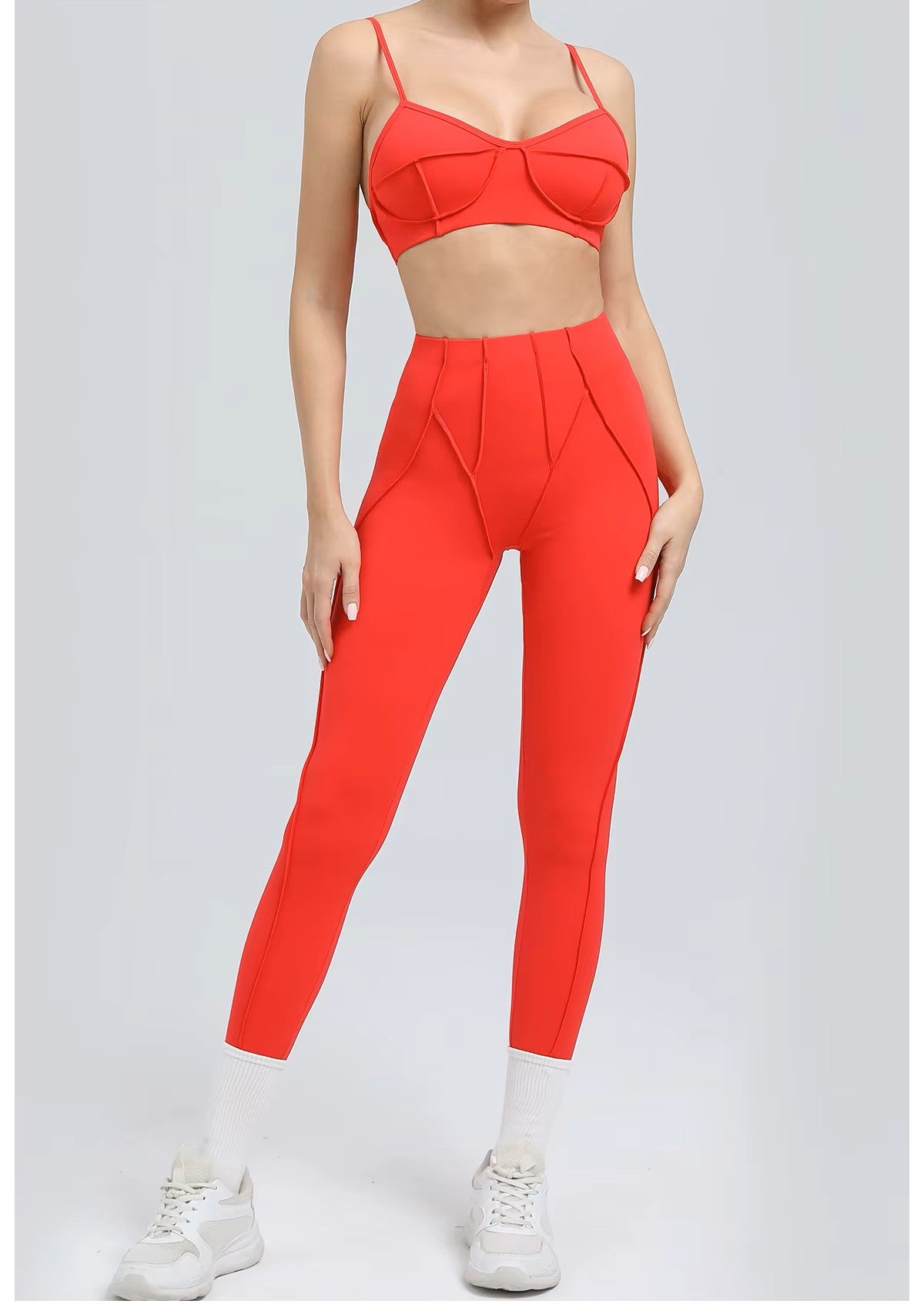 Yoga Sports Fitness Set, High-Waisted Hip-Lifting Leggings, Open-Back Sports Bra, Casual Running Workout Gym Outfit, Sexy Women’s Activewear Set