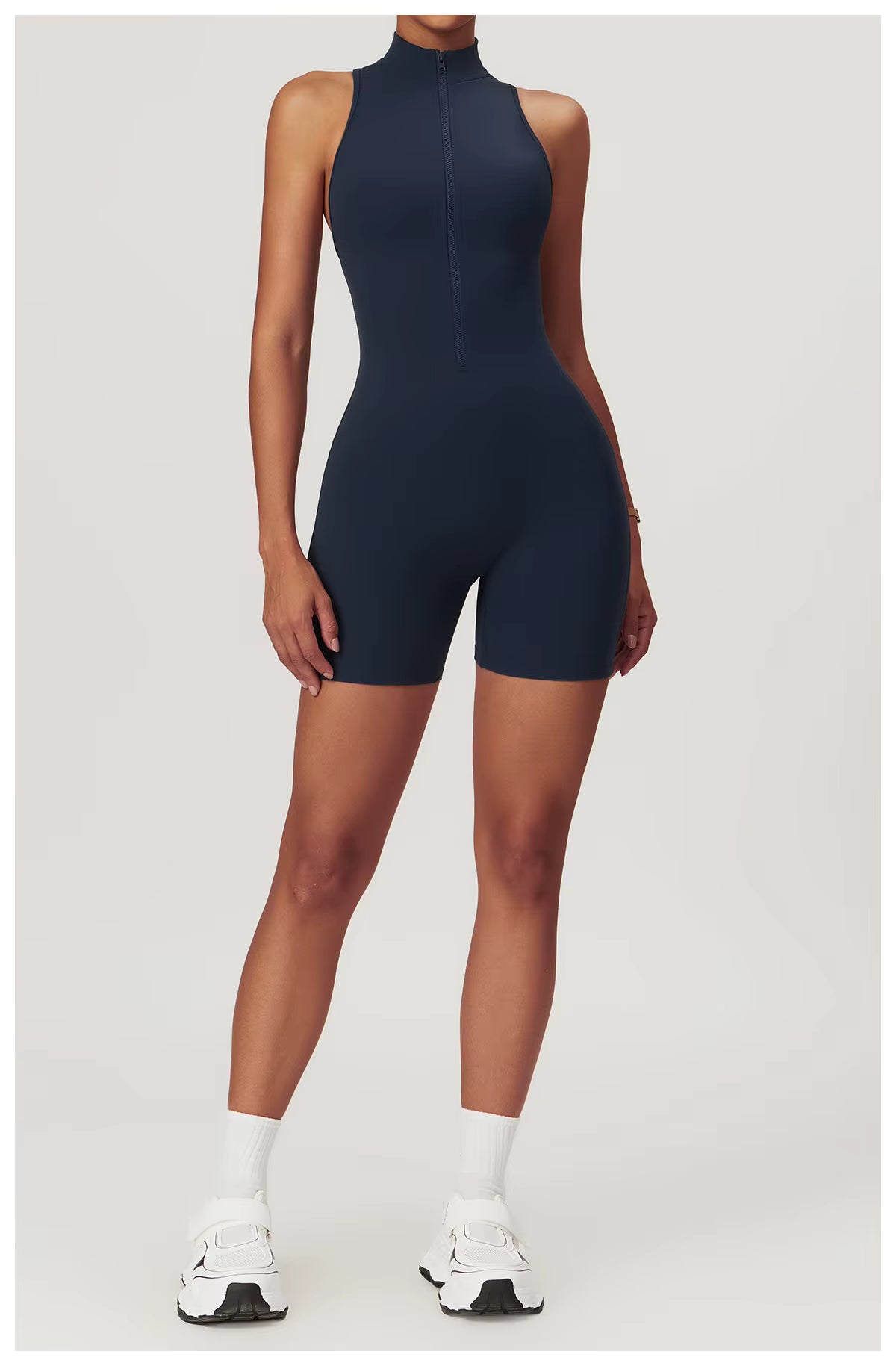 Women’s Sleeveless Jumpsuit, Tight-Fit Sportswear, Naked-Feel Bodysuit, All-in-One Casual Fitness Outfit, Athletic Wear