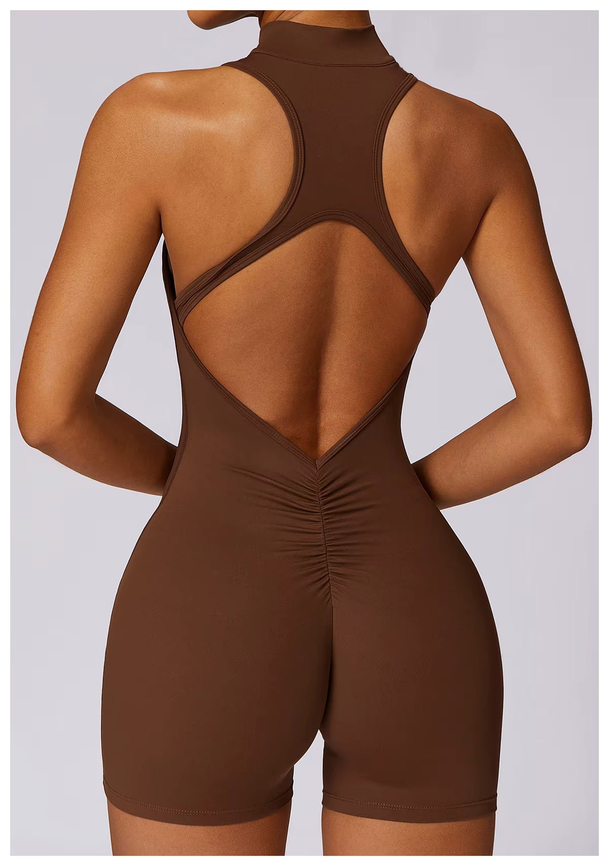 Women’s Sleeveless Jumpsuit, Tight-Fit Sportswear, Naked-Feel Bodysuit, All-in-One Casual Fitness Outfit, Athletic Wear
