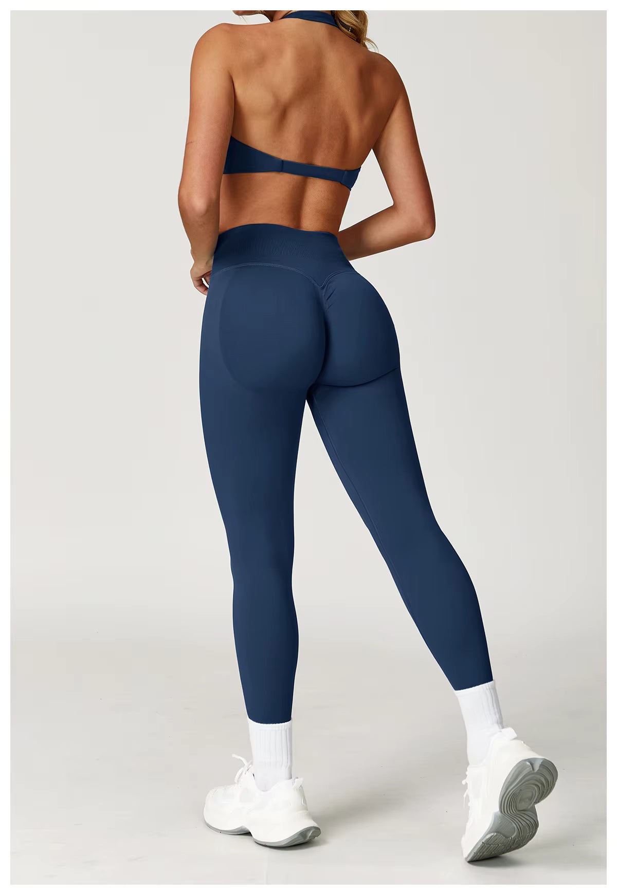 Seamless 2-piece yoga set women’s gym wear fitness tracksuit long sleeve jacket sports bra gym leggings