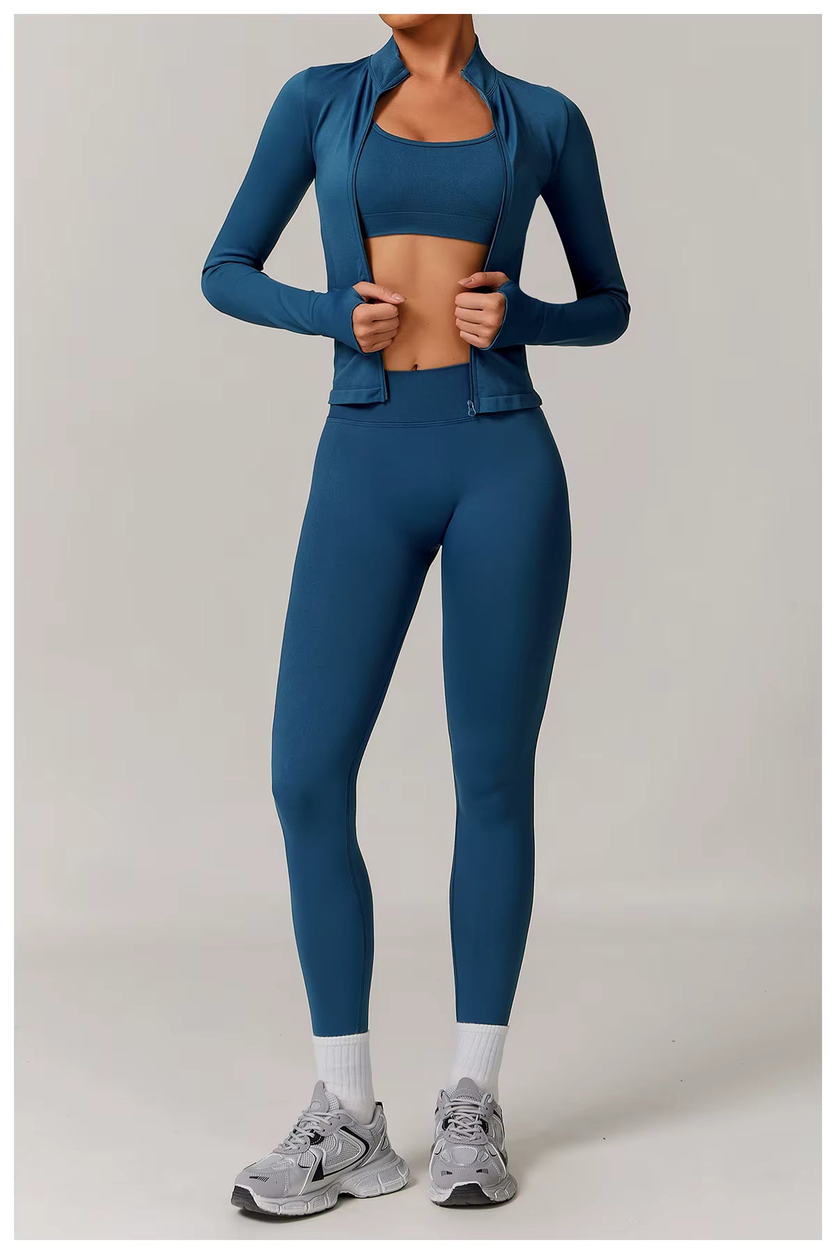 Seamless 2/3 Piece Yoga Set Women’s Gym Wear Fitness Training Outfit Sports Bra High-Waisted Leggings