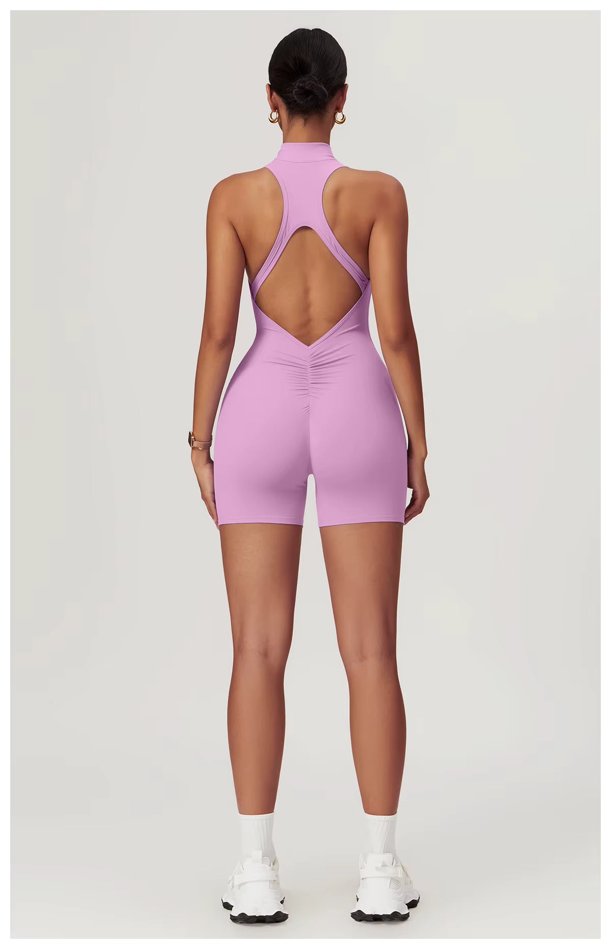 Women’s Sleeveless Jumpsuit, Tight-Fit Sportswear, Naked-Feel Bodysuit, All-in-One Casual Fitness Outfit, Athletic Wear